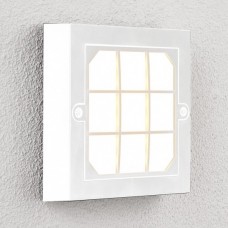 Φωτιστικό Επίτοιχο LED 6W 230V 3000K Θερμό Φως Polycarbonate Λευκό IP65 7809